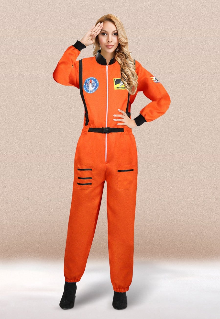Adult Orange NASA Jumpsuit Costume 
