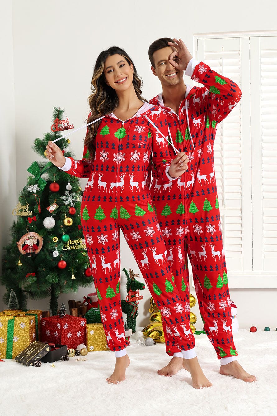 Christmas onesie pajamas discount couples