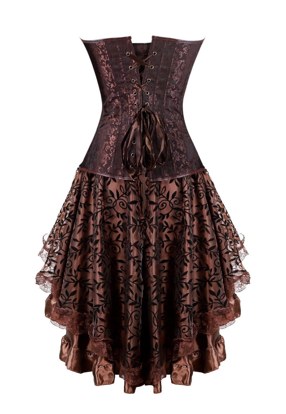 Brown and Black Tooled Faux Leather Steampunk Frock Cutaway -  in 2023